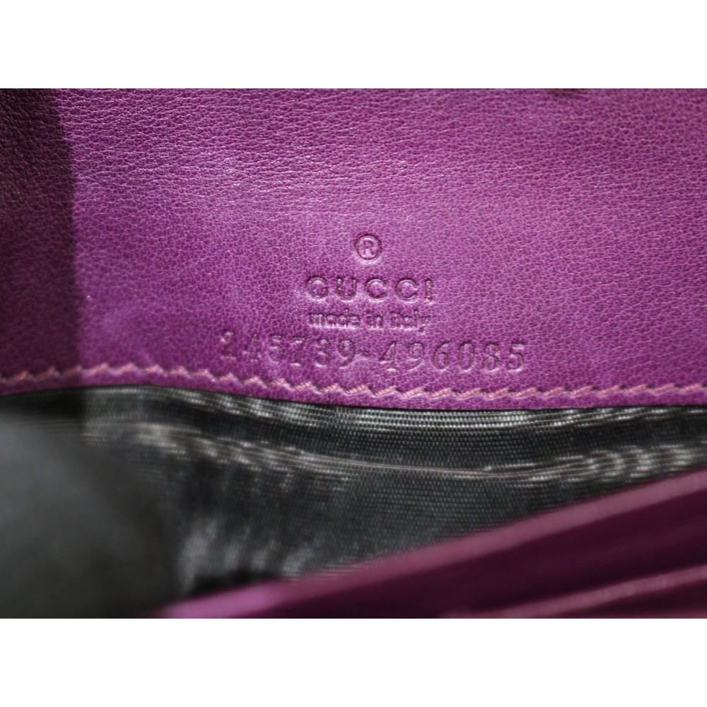 Gucci Double Gg Continental Python Wallet Purple … - image 8